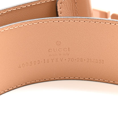 Gucci Azalea Calfskin Enamel Monochrome Double G 40mm Belt 70 28 Camelia 5 of 6