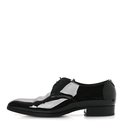 Saint Laurent Patent Baltimora Lace Up Derby Shoes 39.5 Black 1 of 12