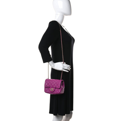 Chanel Lambskin Quilted Mini Pearl Crush Flap Purple 2 of 8