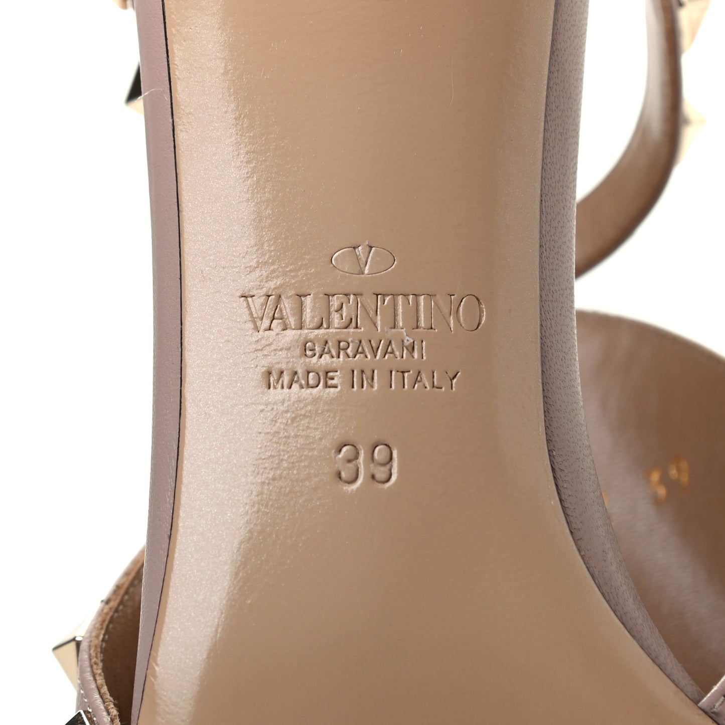 Nappa Rockstud Heel Mules 39 Black Poudre