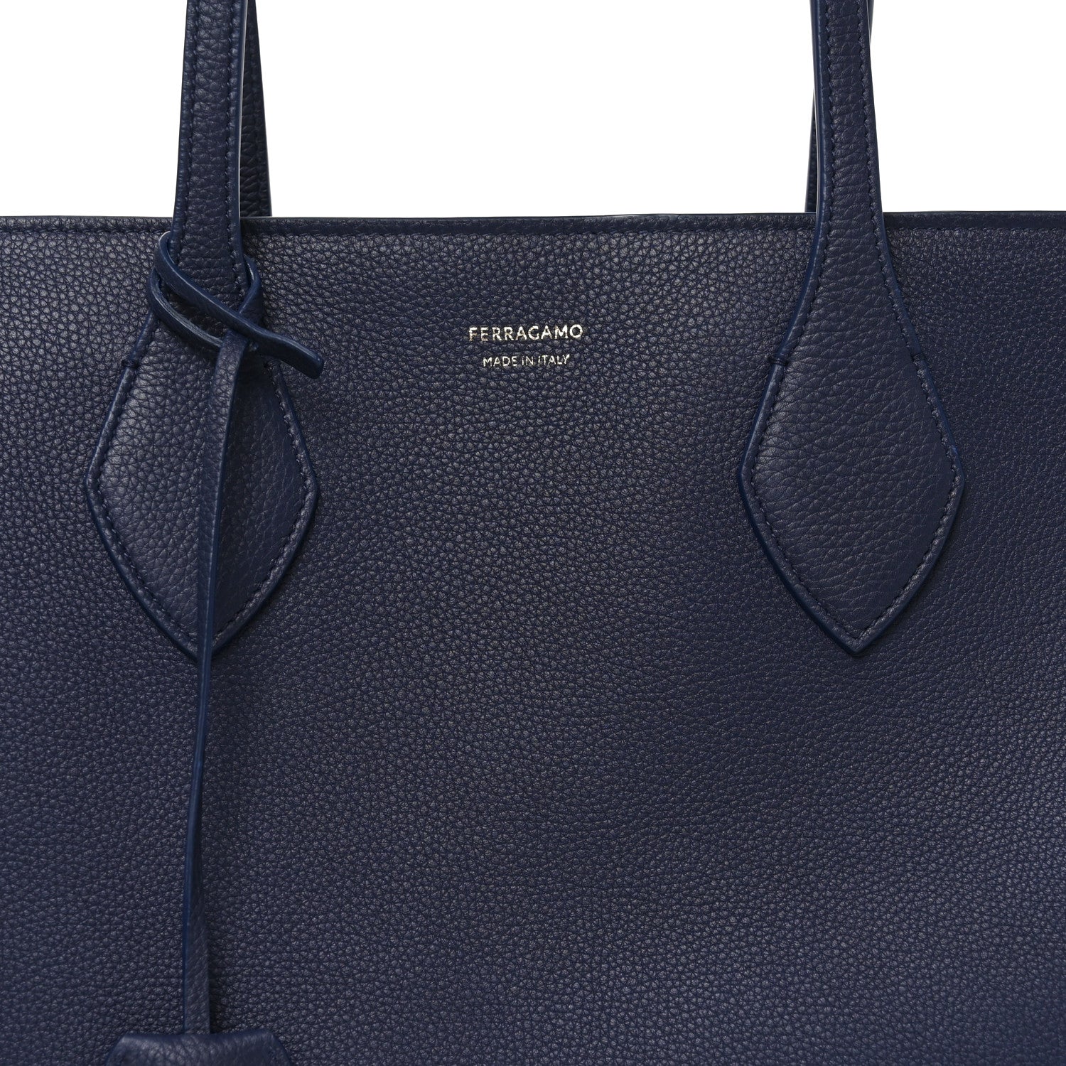 Salvatore Ferragamo Calfskin Medium Star Tote New Navy 8 of 10