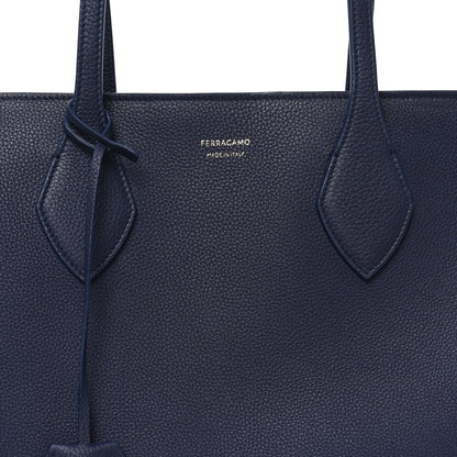 Salvatore Ferragamo Calfskin Medium Star Tote New Navy 8 of 10
