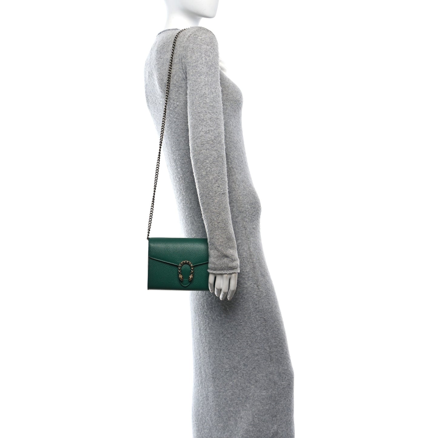 Calfskin Mini Dionysus Chain Wallet Emerald