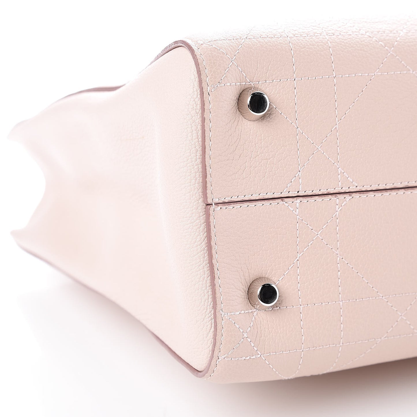 Grained Calfskin Cannage Medium Ultradior Tote Rose Poudre