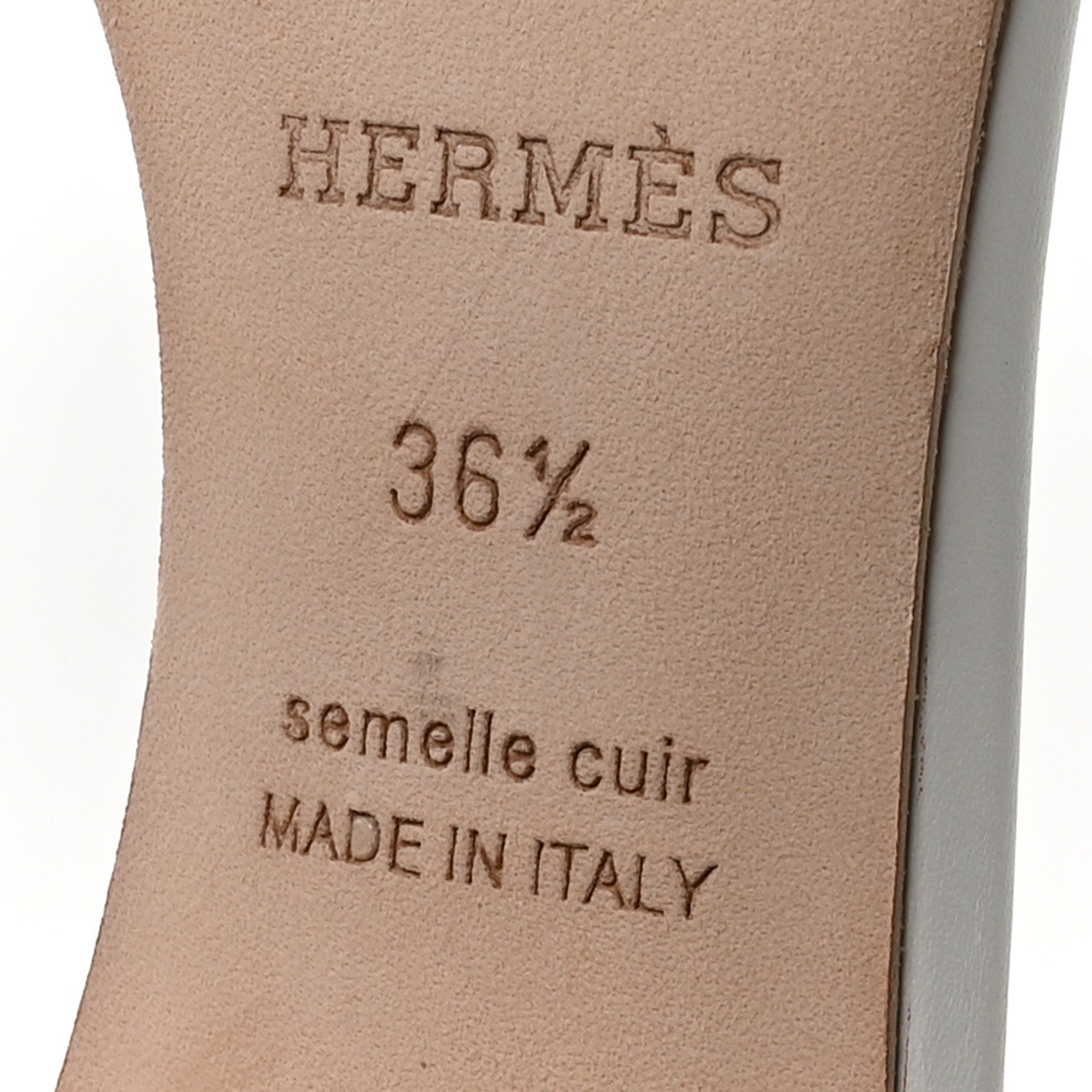 Hermes Calfskin Oasis Sandals 36.5 White 7 of 8
