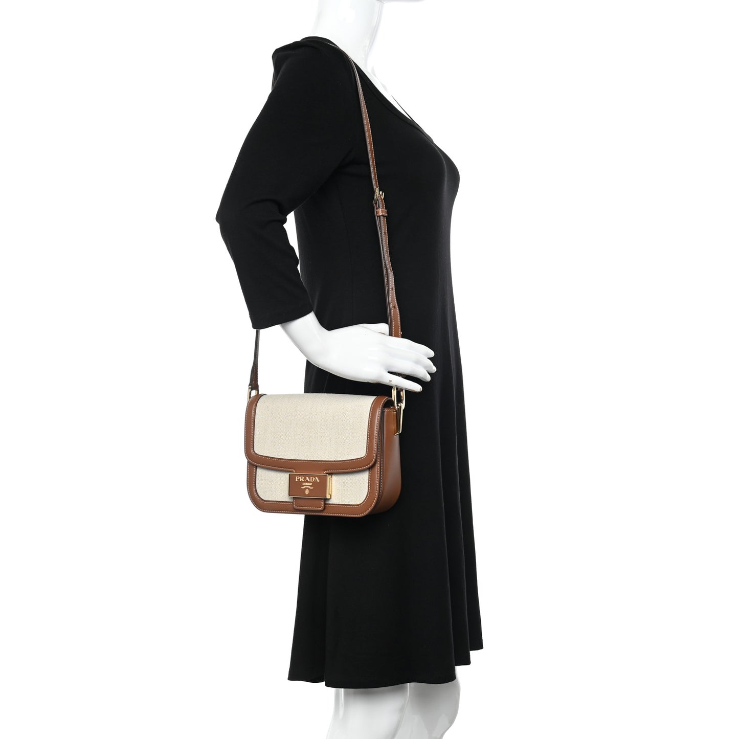 Mistolino Vitello Embleme Flap Shoulder Bag Naturale Cognac