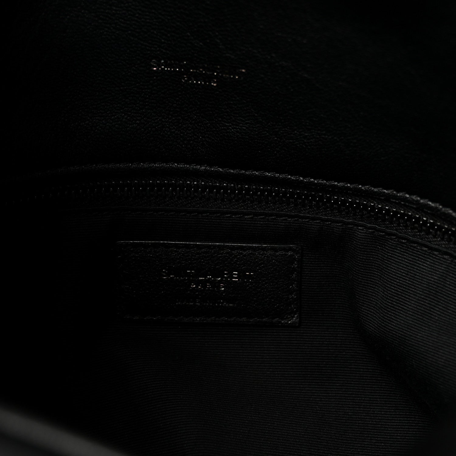 Saint Laurent Lambskin Quilted Monogram Monochrome Medium Loulou Puffer Chain Satchel Black 6 of 9