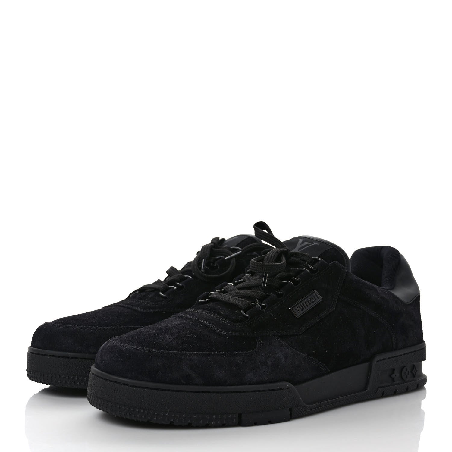 Louis Vuitton Suede Uniform Sneakers 10 Black 3 of 8