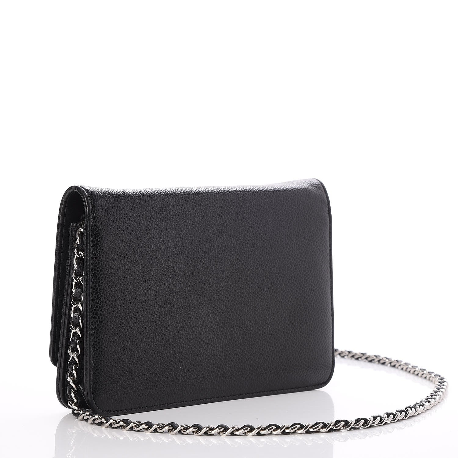 Chanel Caviar Timeless CC Wallet On Chain WOC Black 3 of 8