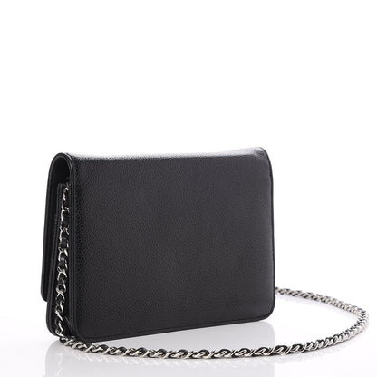 Chanel Caviar Timeless CC Wallet On Chain WOC Black 3 of 8