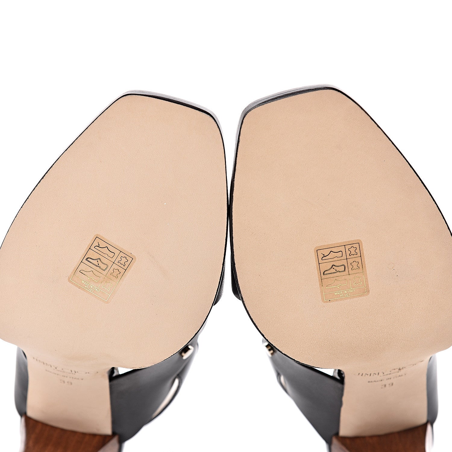 Jimmy Choo Mix Vachetta Patent AIX 85 Sandals 39 Black 10 of 11