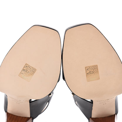 Jimmy Choo Mix Vachetta Patent AIX 85 Sandals 39 Black 10 of 11