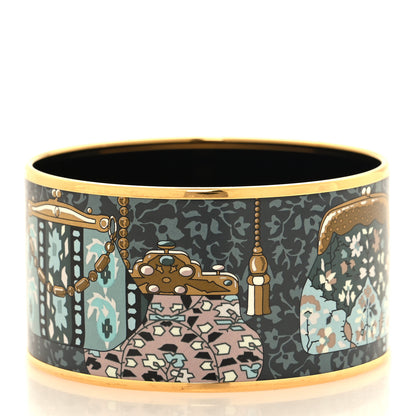 Hermes Enamel Printed Cachemire de Tamara Extra Wide Bracelet 65 3 of 5