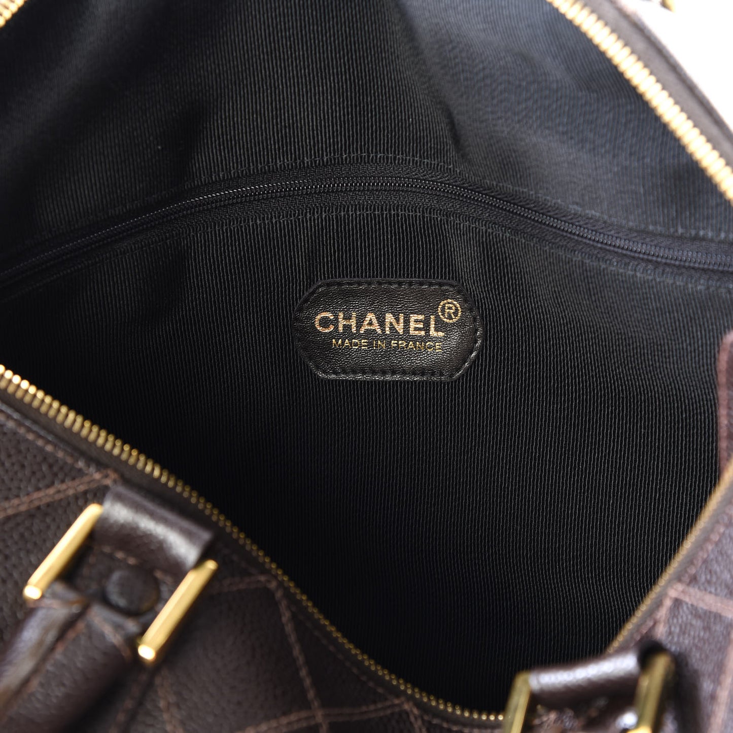 Caviar Stitched Boston Brown