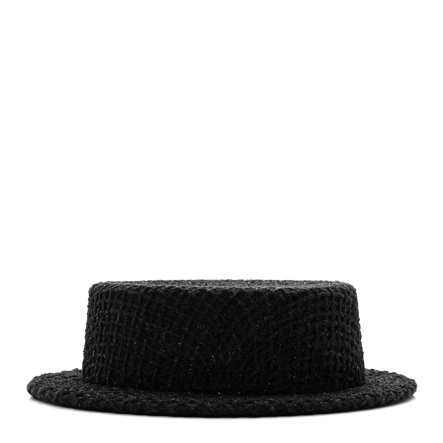 Tweed Boat Hat M Black