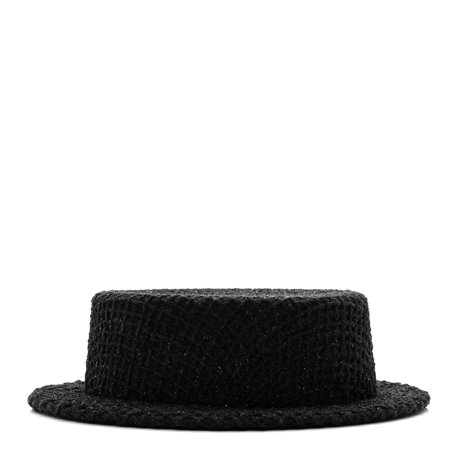 Chanel Tweed Boat Hat M Black 5 of 7