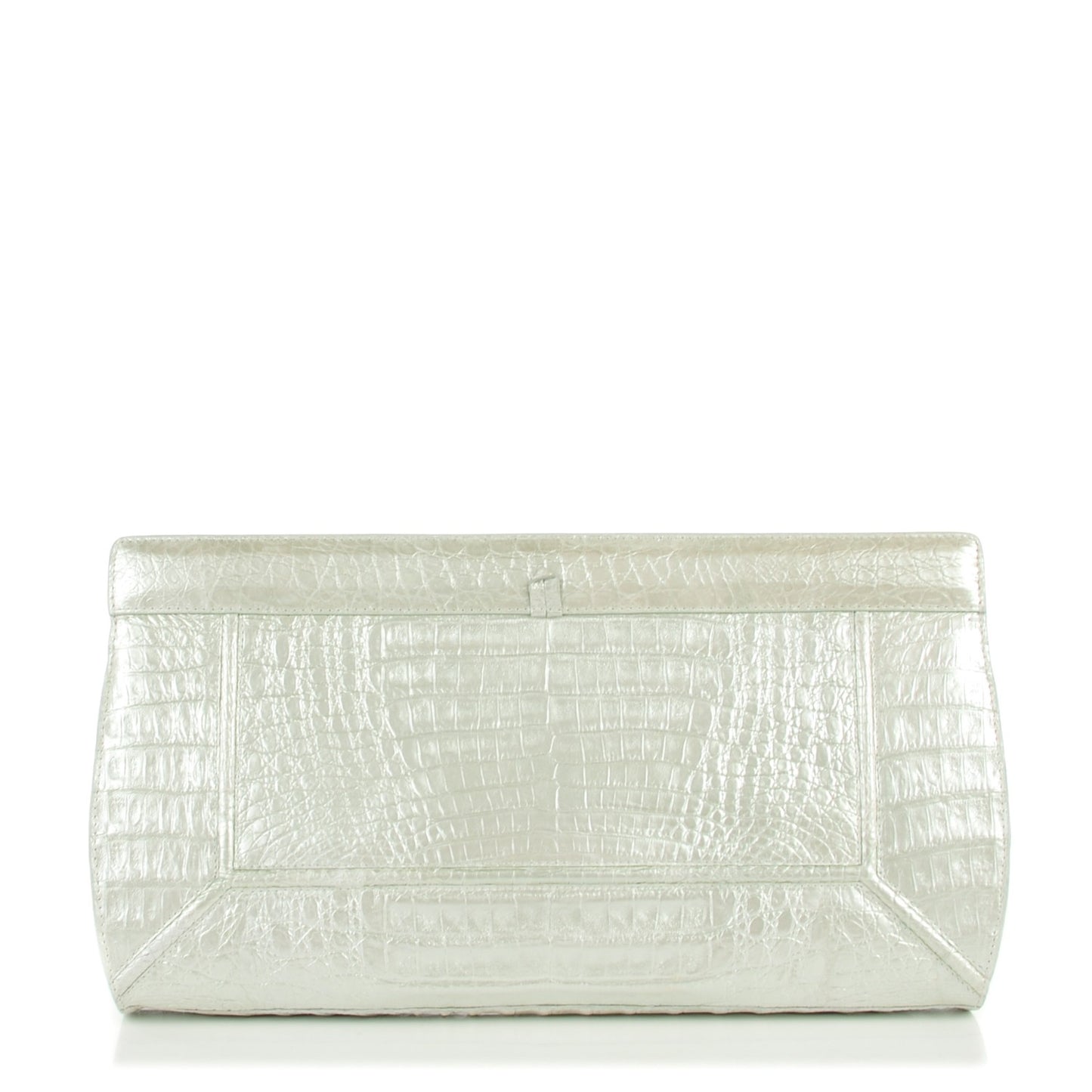 Crocodile Clutch White
