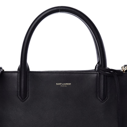 Saint Laurent Grained Calfskin Medium Cabas Rive Gauche Black 11 of 11