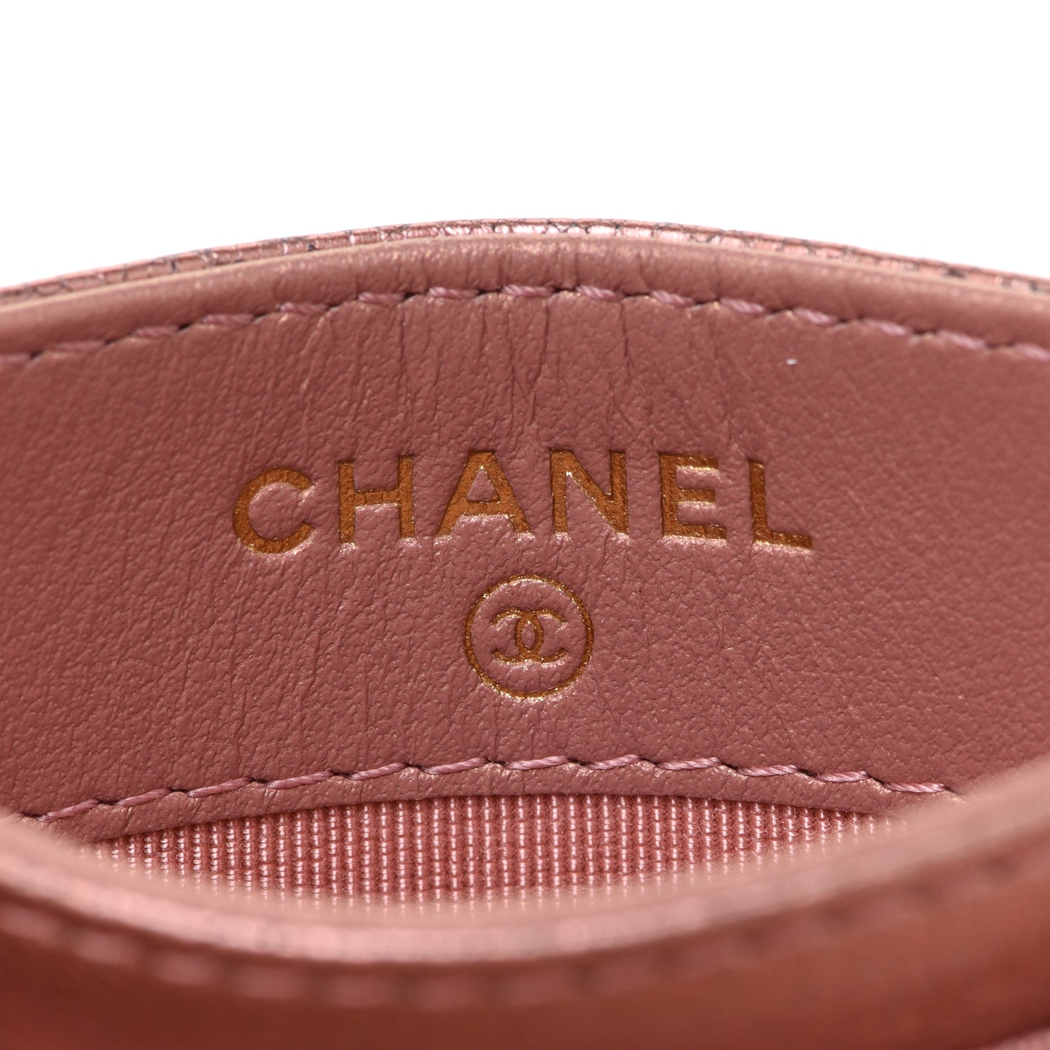 Chanel Metallic Caviar Quilted Reissue Card Holder Rose Gold 6 of 9