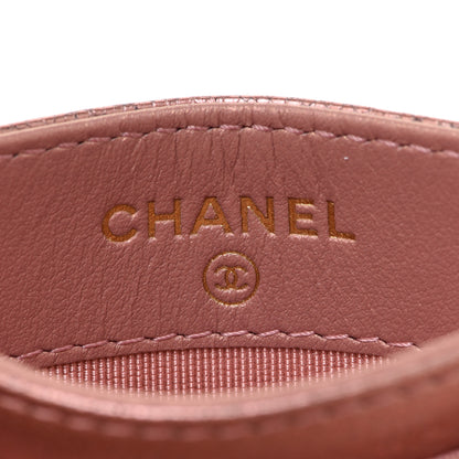 Chanel Metallic Caviar Quilted Reissue Card Holder Rose Gold 6 of 9
