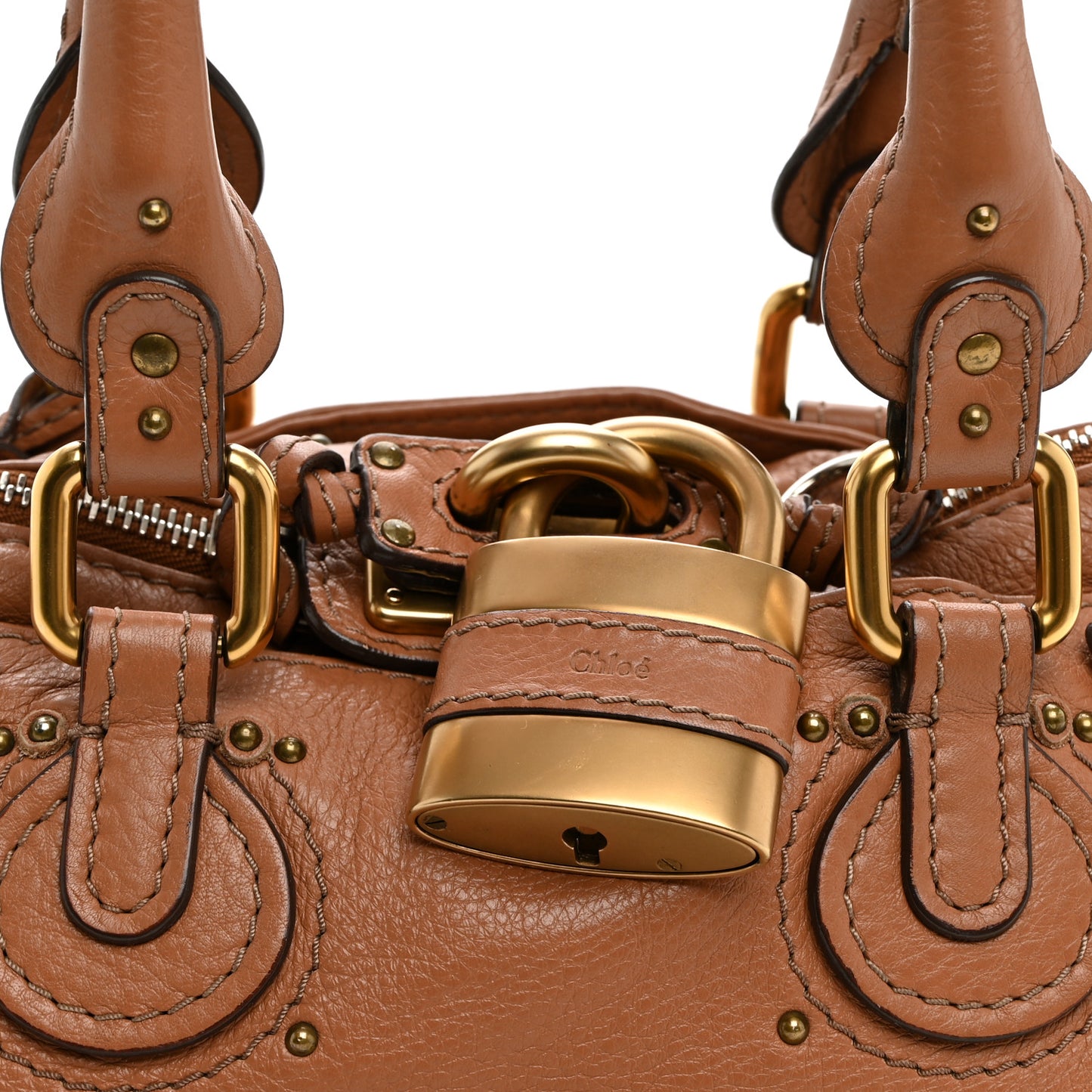 Calfskin Small Paddington Satchel Tan