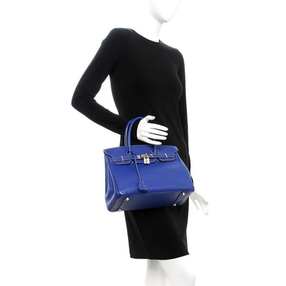 Hermes Epsom Candy Birkin 30 Bleu Electrique Mykonos 2 of 32