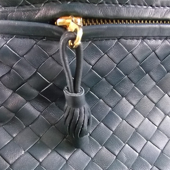 Vintage Woven Leather Shoulder Bag