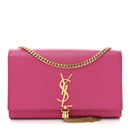 Saint Laurent Smooth Calfskin Medium Classic Monogram Kate Tassel Satchel Fuchsia 1 of 11