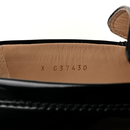 Chanel Shiny Calfskin Logo Loafers 38.5 Black 9 of 10