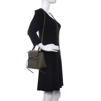 Celine Grained Calfskin Nano Belt Bag Army Green 2 of 9