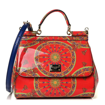 Dolce & Gabbana Vernice Printed Medium Miss Sicily Satchel Multicolor 1 of 6