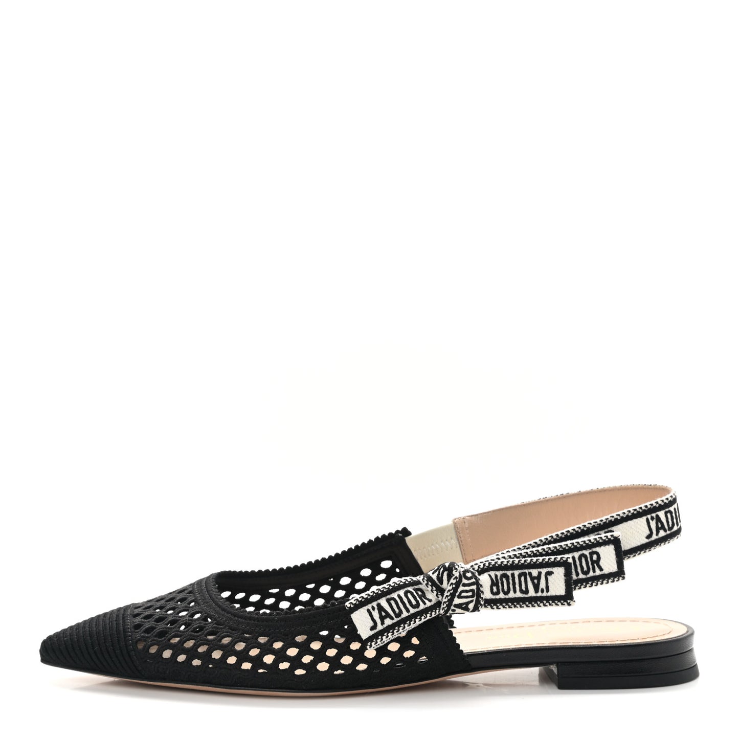 Resille Ribbon J'Adior Slingback Ballet Flats 37 Black