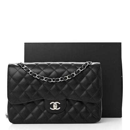 Chanel Caviar Quilted Jumbo Double Flap Black 11 of 11