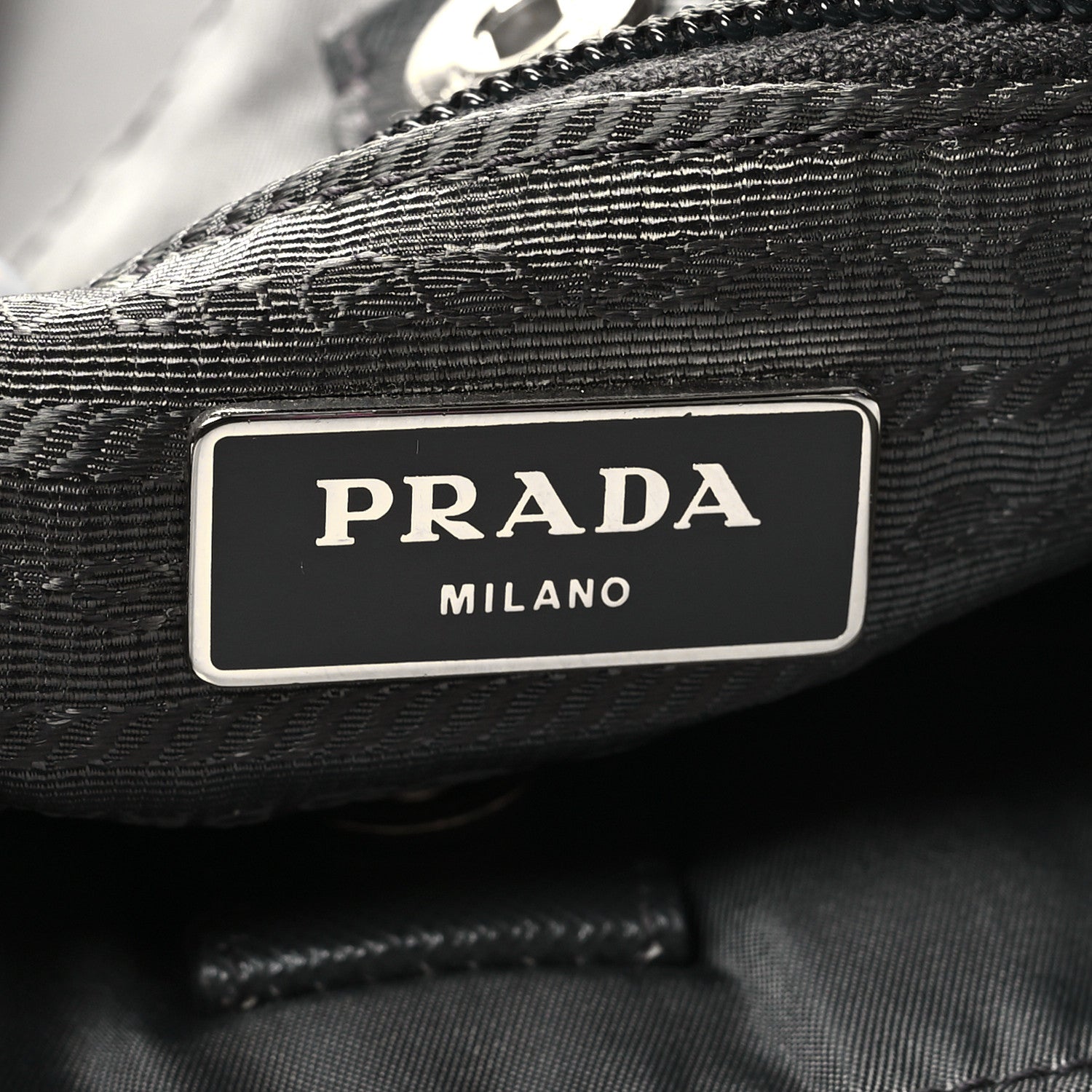 Prada Tessuto Nylon Saffiano Tote Grey 6 of 10