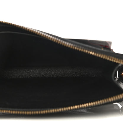 Balenciaga Grained Calfskin Neo Classic Gold Hardware Zip Around Crossbody Black 5 of 11