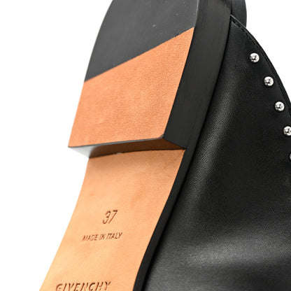 Givenchy Calfskin Studded Elegant Loafer Mule 37 Black 13 of 15