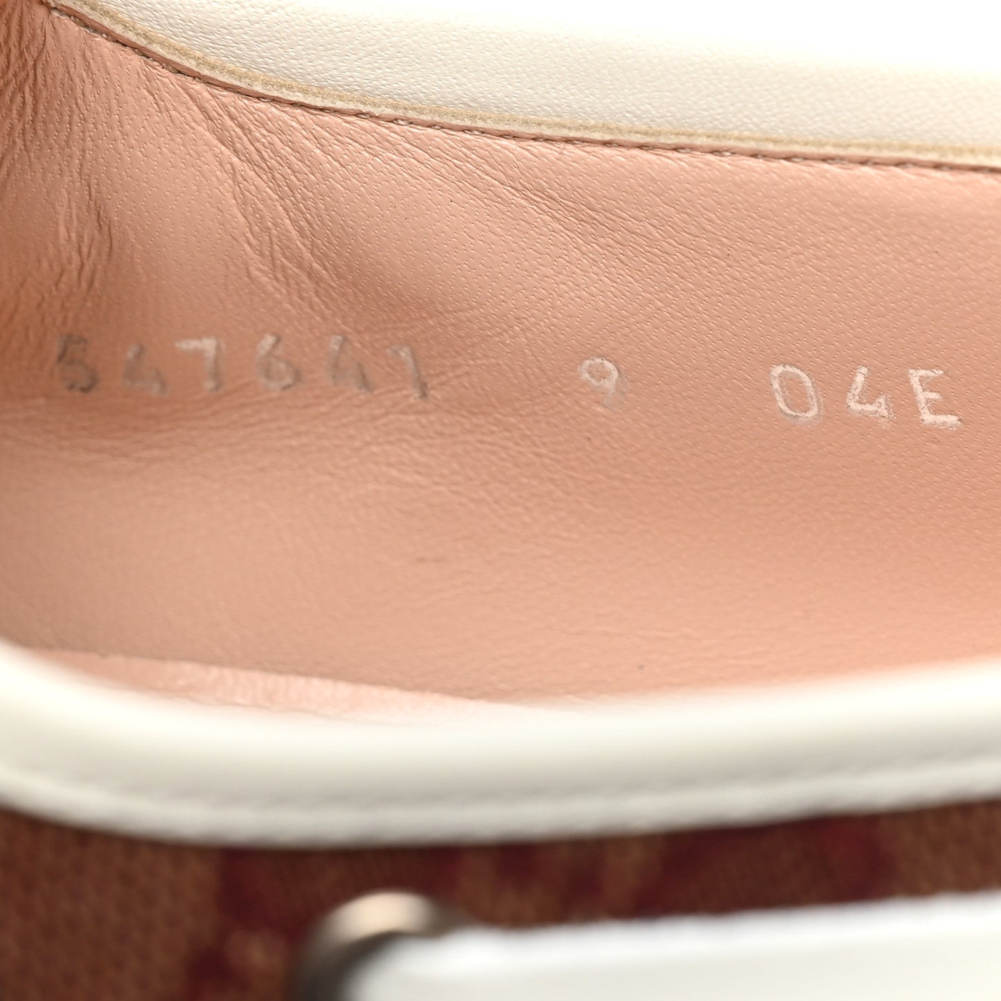 Monogram Mens Boat Shoes 9 Sahara Rubino White