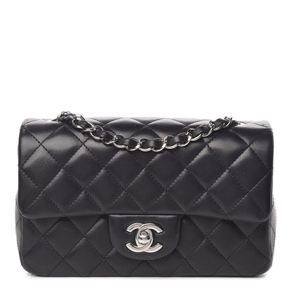 Chanel Lambskin Quilted Mini Rectangular Flap Black 1 of 17