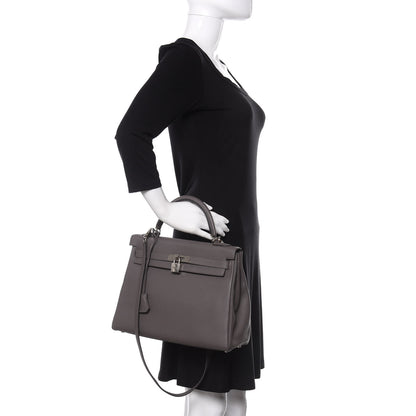 Hermes Togo Kelly Retourne 32 Etain 3 of 12