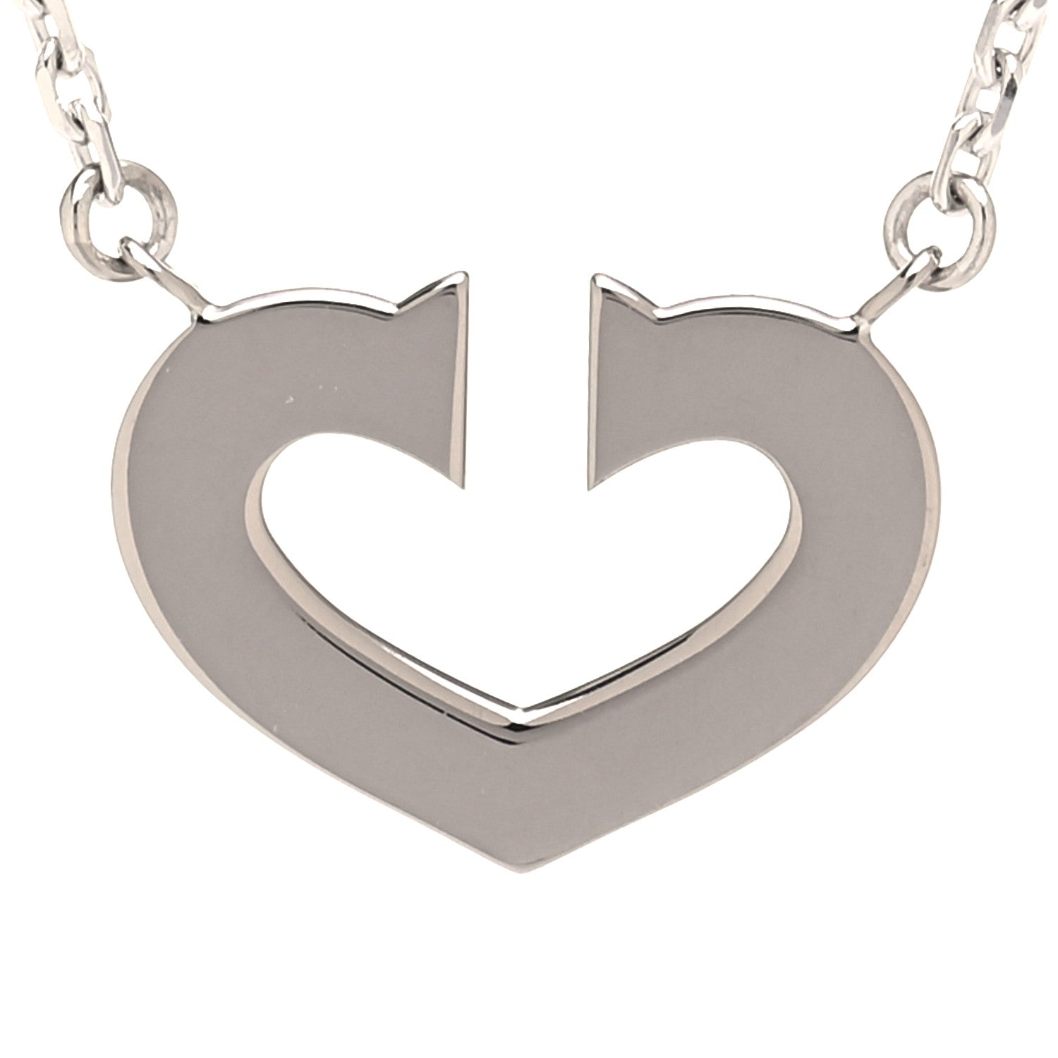 Cartier 18K White Gold Medium Hearts and Symbols Necklace 3 of 5