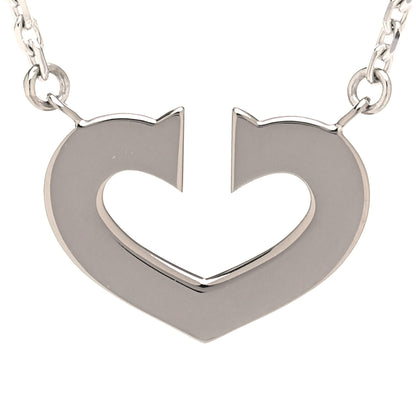 Cartier 18K White Gold Medium Hearts and Symbols Necklace 3 of 5