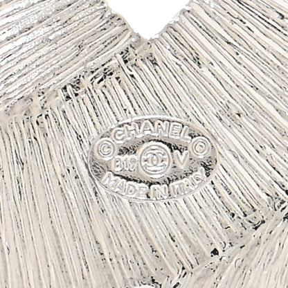 Chanel Baguette Crystal CC Brooch Silver 3 of 5