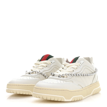 Gucci Calfskin Womens Re-Web Removable Crystal Sneakers 38.5 White 8 of 18