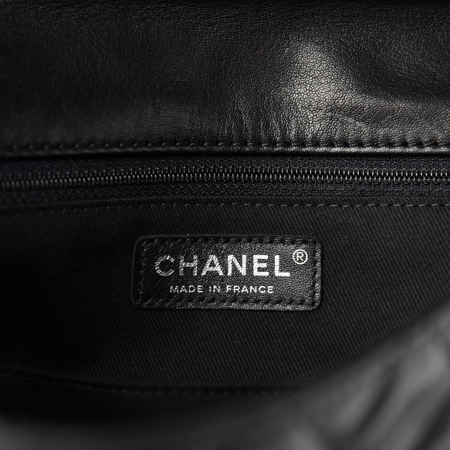 Lambskin Quilted Messenger Bag Black