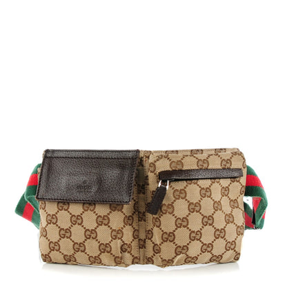 Gucci Monogram Web Belt Bag Dark Brown 1 of 9