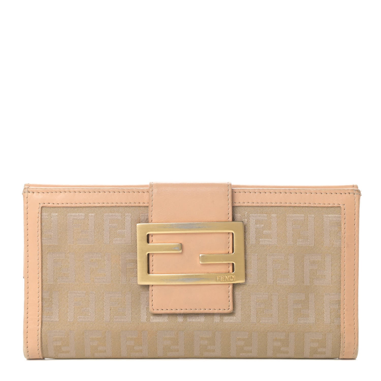 Fendi Zucchino Forever Continental Wallet Beige 1 of 15
