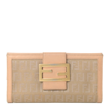 Fendi Zucchino Forever Continental Wallet Beige 1 of 15