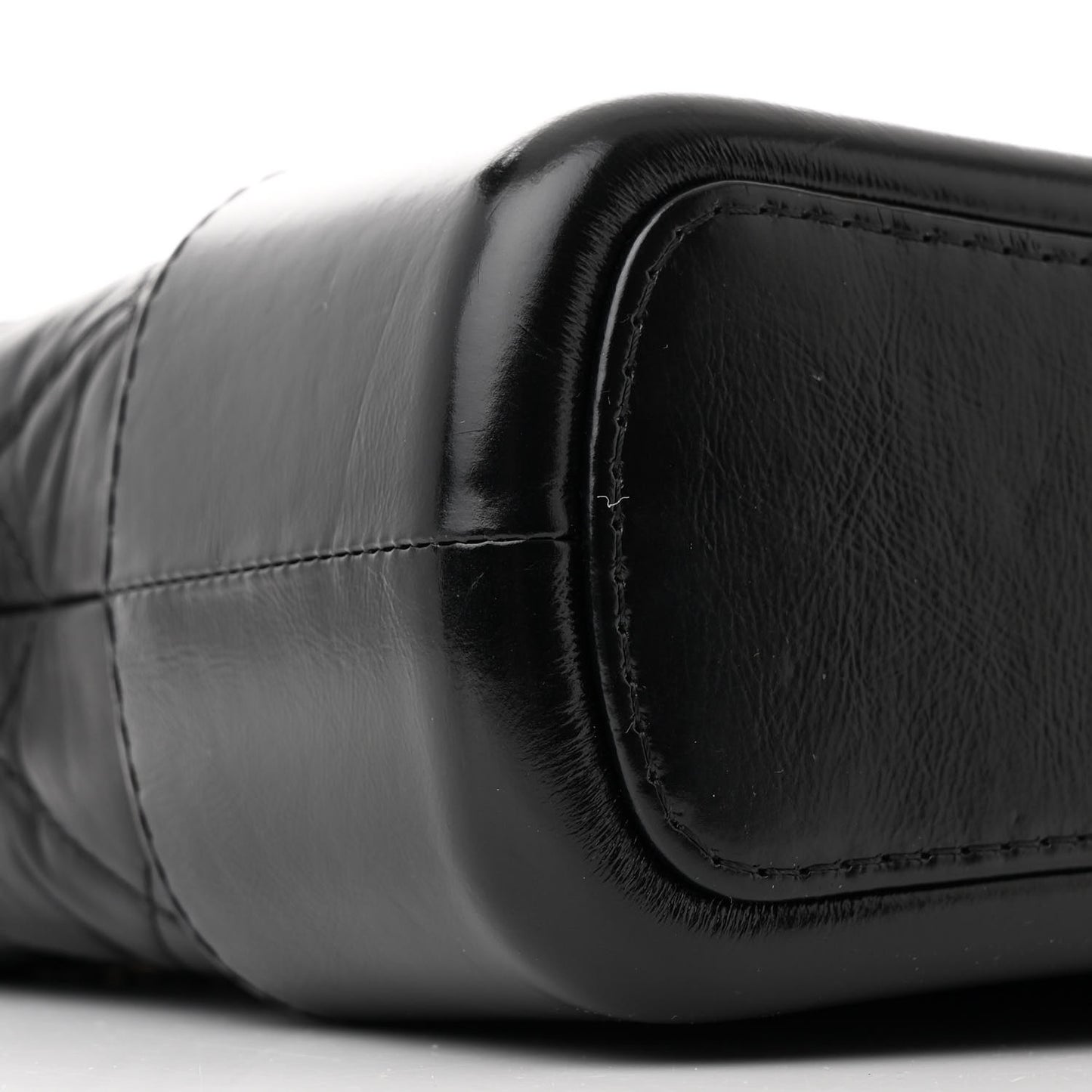 Aged Calfskin Quilted New Medium Gabrielle Hobo Black