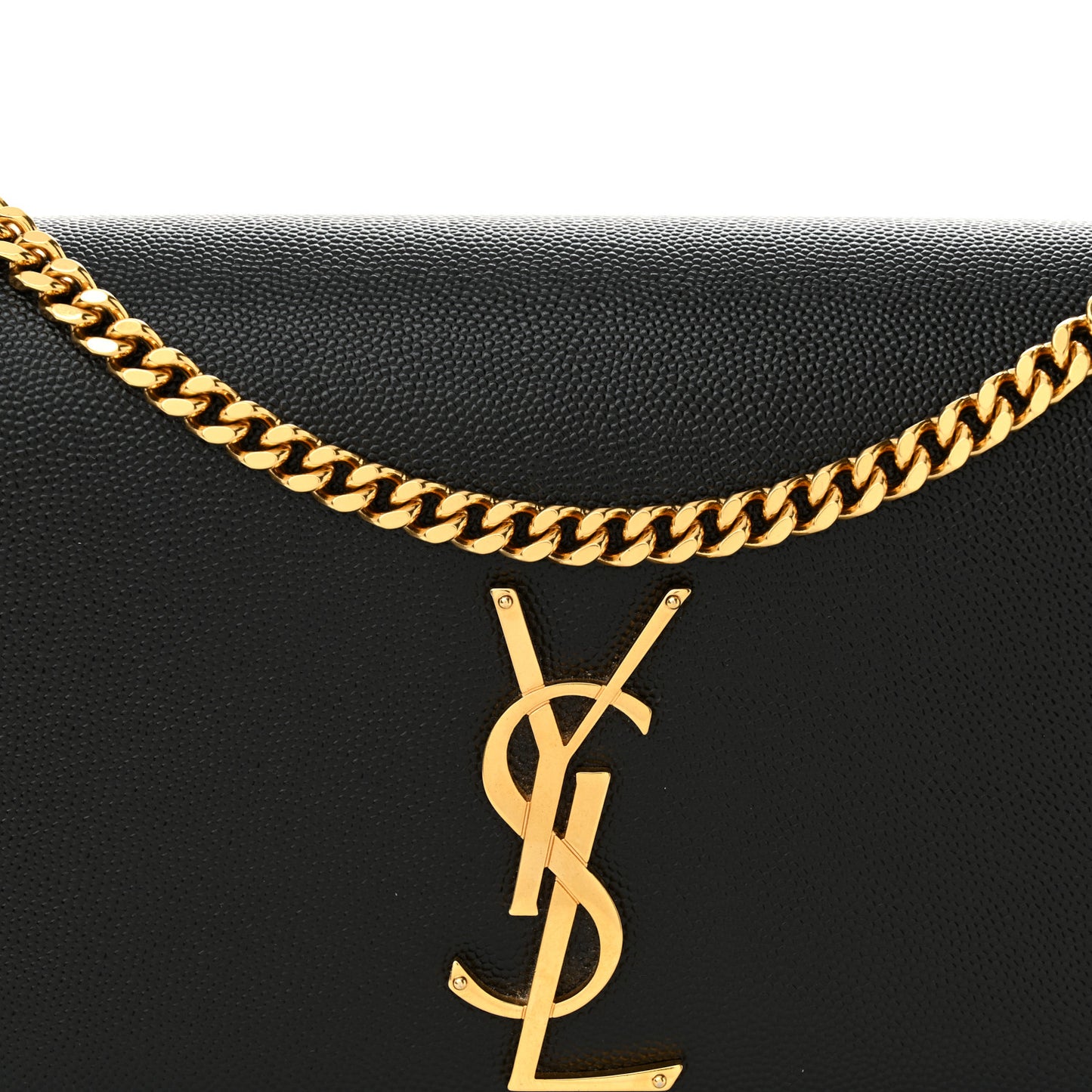 Grain De Poudre Medium Classic Monogram Kate Satchel Black