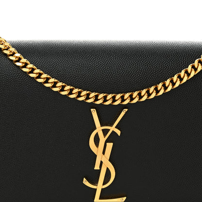 Saint Laurent Grain De Poudre Medium Classic Monogram Kate Satchel Black 8 of 12